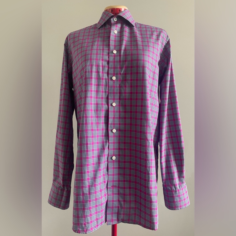 ETON - All cotton button up dress shirt Sz.39 (15.5” neck)